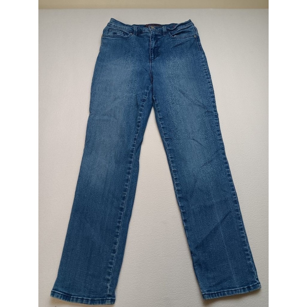 Gloria Vanderbilt Amanda Womens Size 10 Jeans Medium Wash Straight Leg Stretch